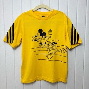 Adidas‎ Disney Kids Yellow Tee with Mickey and Pluto size 5T